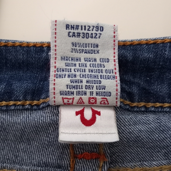 True Religion High Rise Boot Cut Embellished Jeans Women's Size 26 - Picture 9 of 14